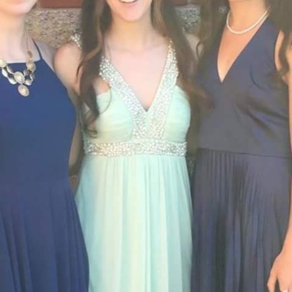 Mint green prom dress